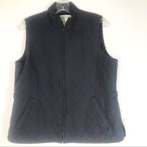 ORVIS women’s black QUILTED classic vest light weight LAYER IT size MEDIUM EUC